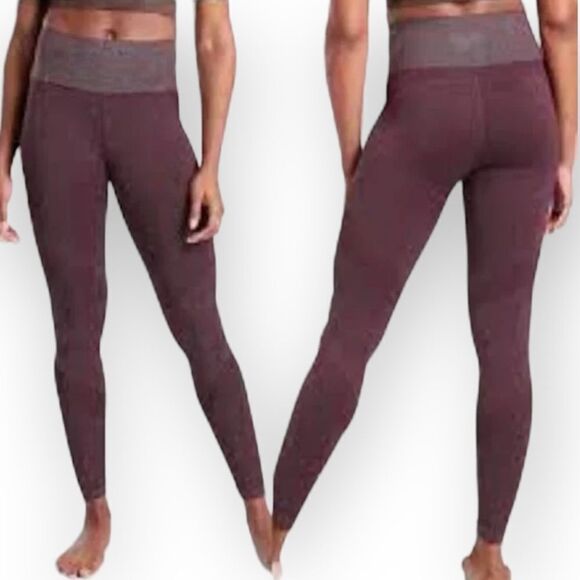 Athleta 2PC Antique Burgundy Twilight 2.0 Legging Set - Picture 6 of 16